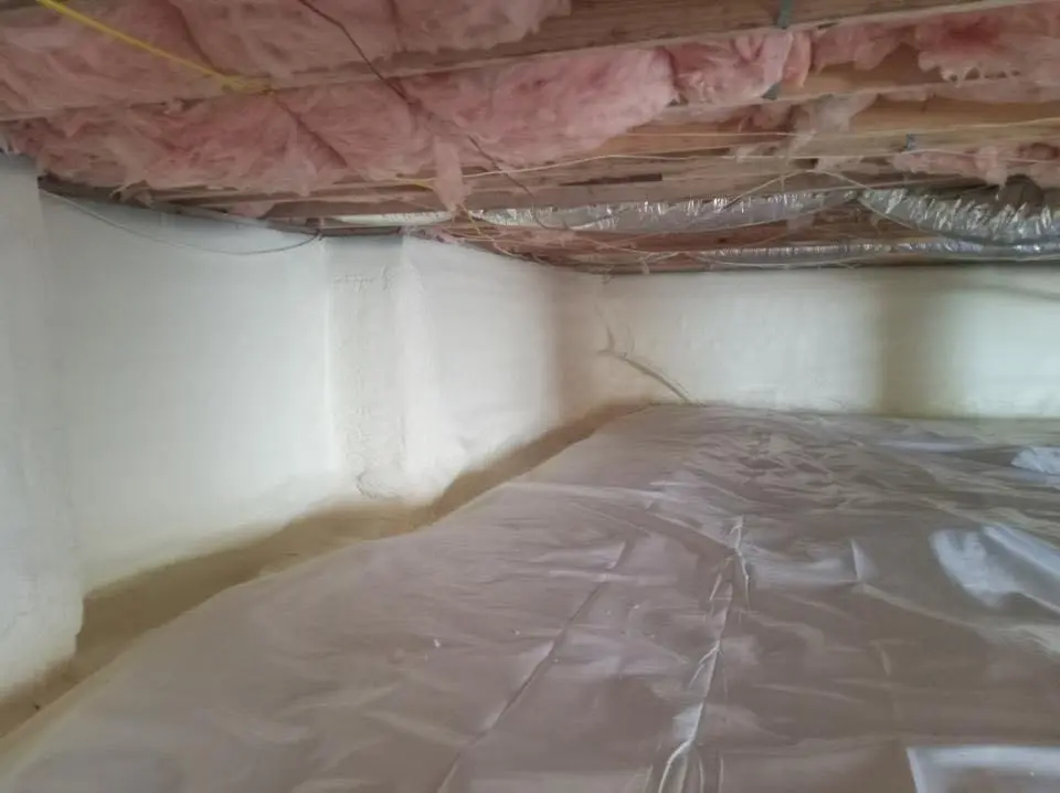 Crawl space encapsulation with closed-cell spray foam for Roof Maintenance in San Mateo
